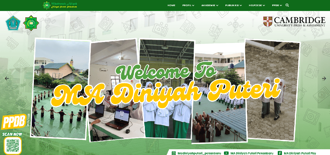 website profile MA Diniyah Puteri Pekanbaru